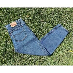 Levis 550 Jeans Mens 38X32 Relaxed Fit Blue Denim Vintage 90s USA Made Denim